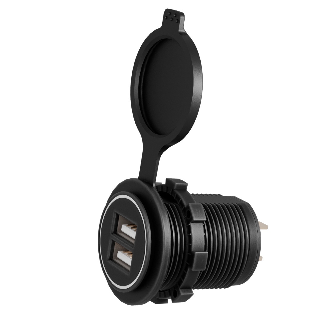 Double sided USB car charger, mobile phone charger, 5V RV modified car charger, waterproof 3.1A fast charging car charger