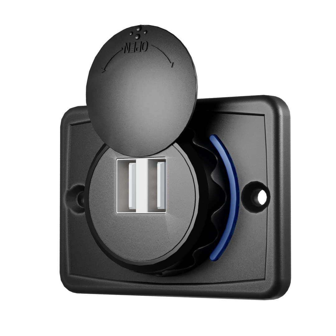 Car bus modification car charger dual USB charger car phone charger dual port LED indicator light