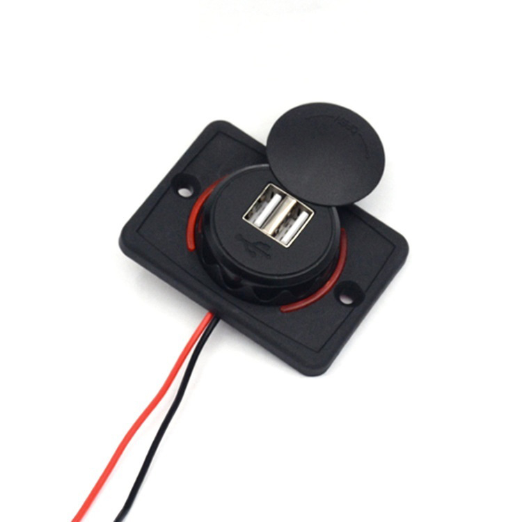 Car mounted USB high current output 12-24V dual USB multifunctional car bus mobile phone universal intelligent car charger