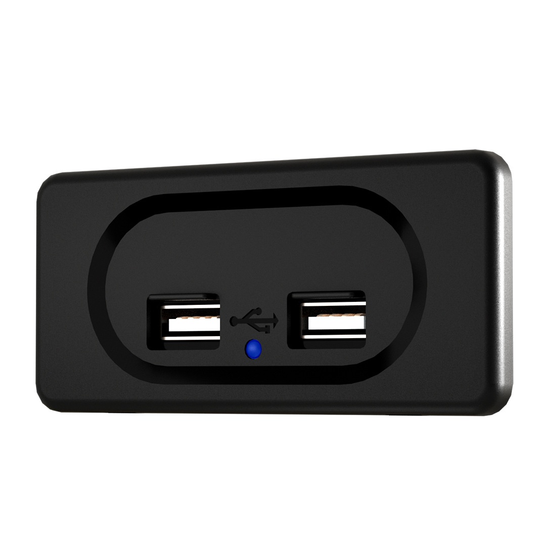 Car charger, fast charging, dual USB cigarette lighter, car modification charger, 4.8A