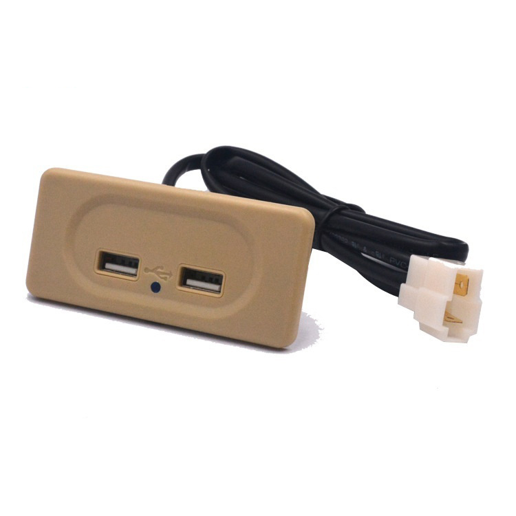 Yacht RV Outdoor Waterproof Dual USB Modified Car Charger Dual USB Mobile Charger 5V3.1A with Blue Light