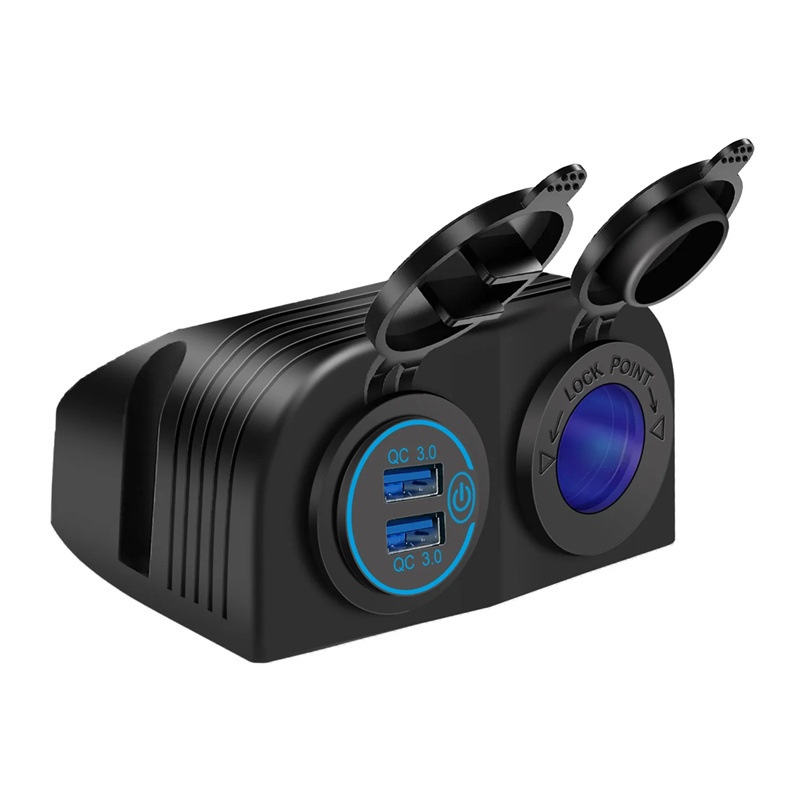 Car house, vehicle, vessel, yacht QC3.0 fast charging dual USB mobile phone charger